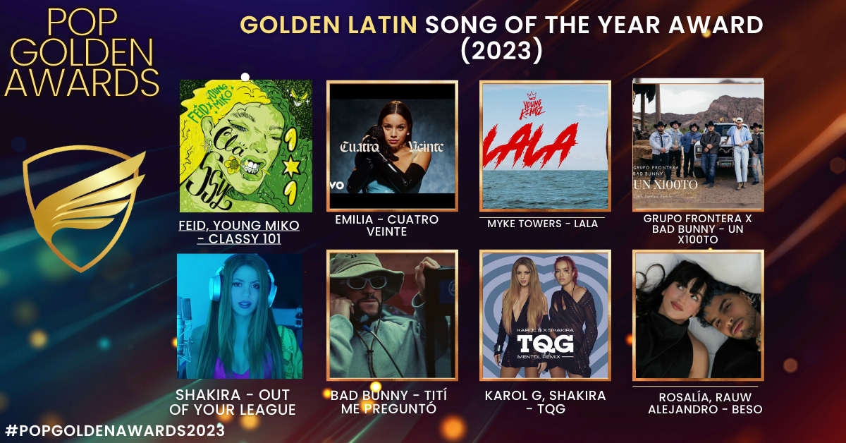 Golden Latin Song Of The Year Award (2023 Nominees)