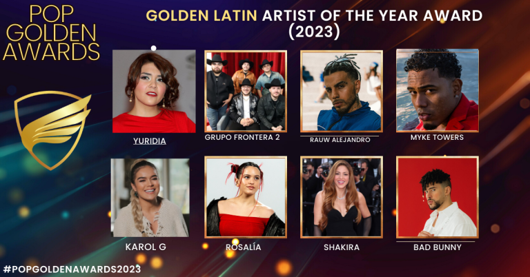 Read more about the article Golden Latin Artist Of The Year Award (2023 Nominees)