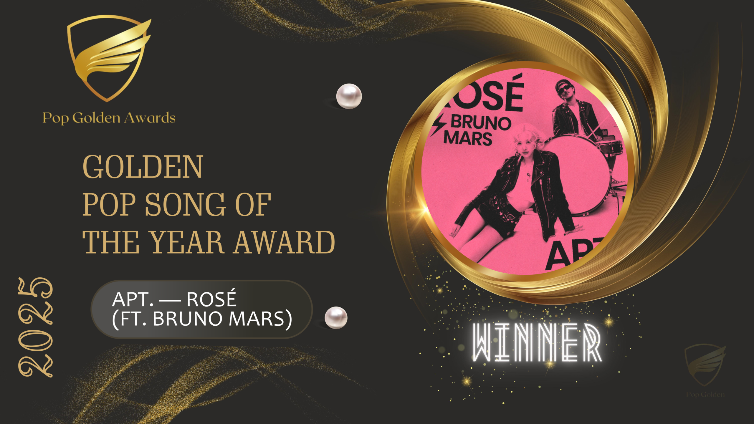You are currently viewing Golden Pop Song of the Year 2025 Winner: “APT.” — ROSÉ (feat. Bruno Mars)